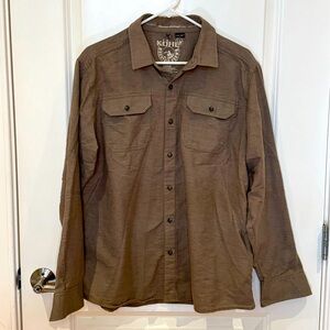 Kühl Men’s brown button down shirt